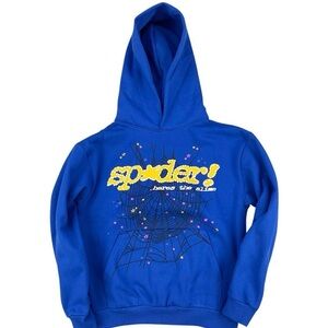 Spyder Kids Royal Blue Hoodie with Web Design